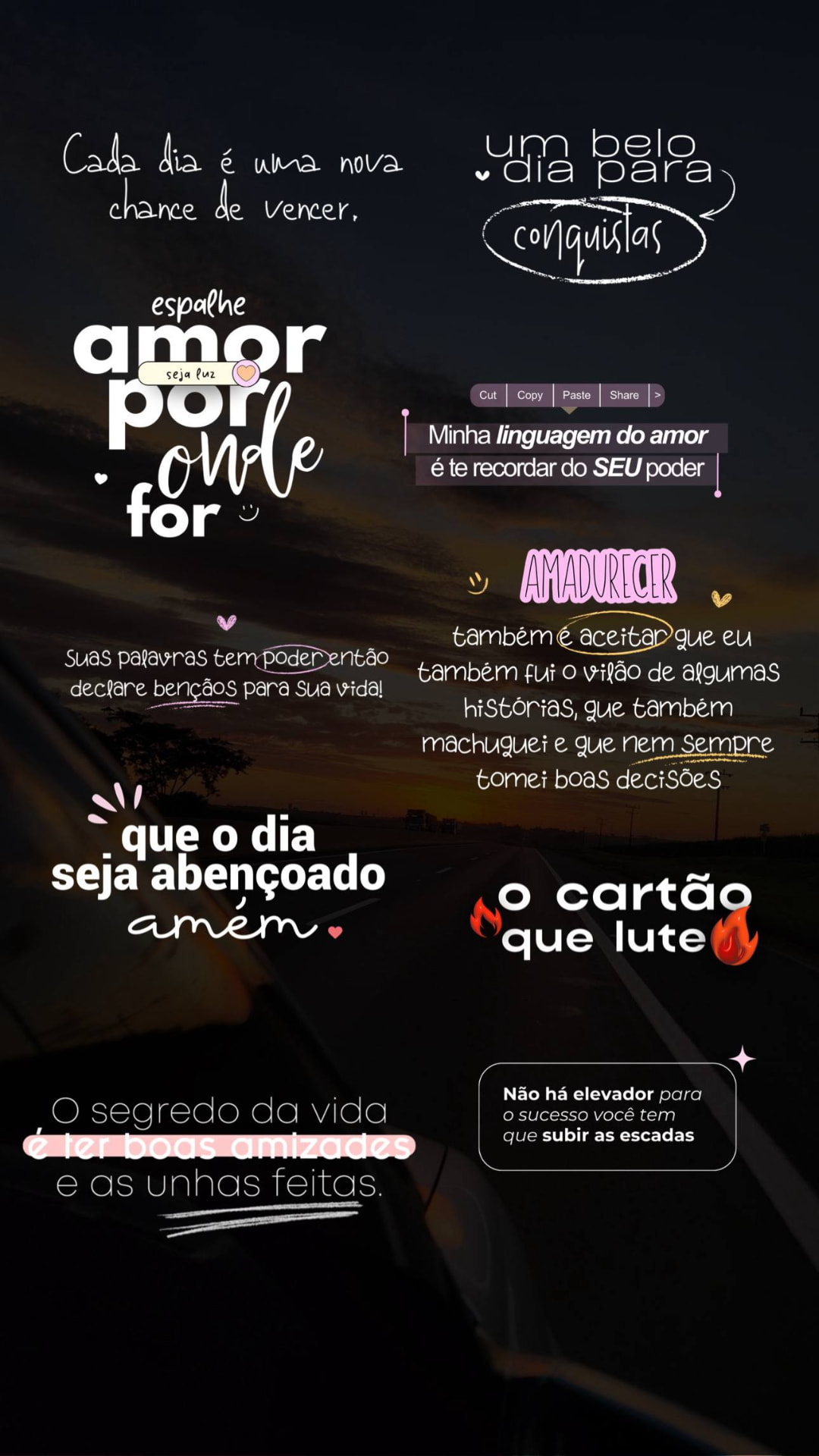 Figurinhas de frases inspiradoras e fé