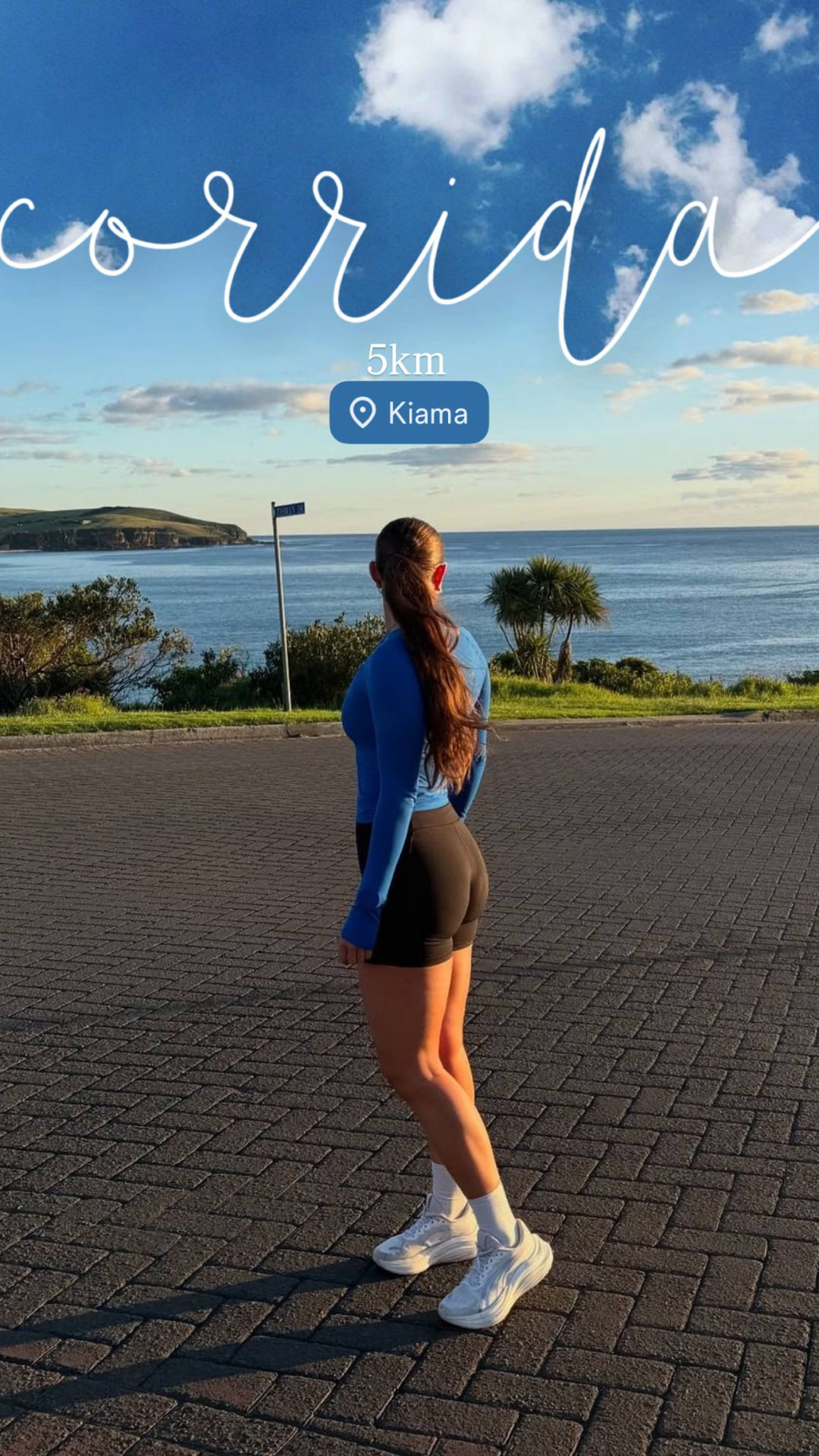 Figurinhas de corrida aplicadas em Story